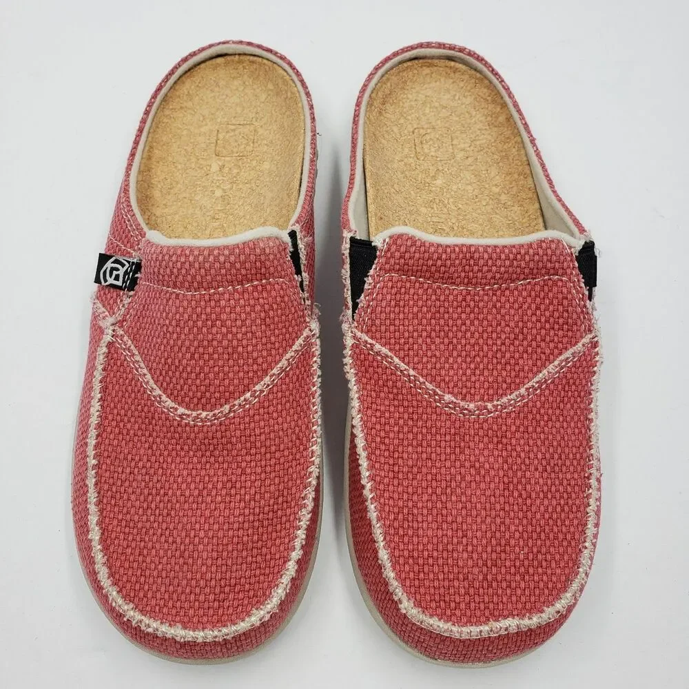 Spenco Siesta Womens Size 8 Pink Canvas Orthotic Slide Mule Slip On Shoes